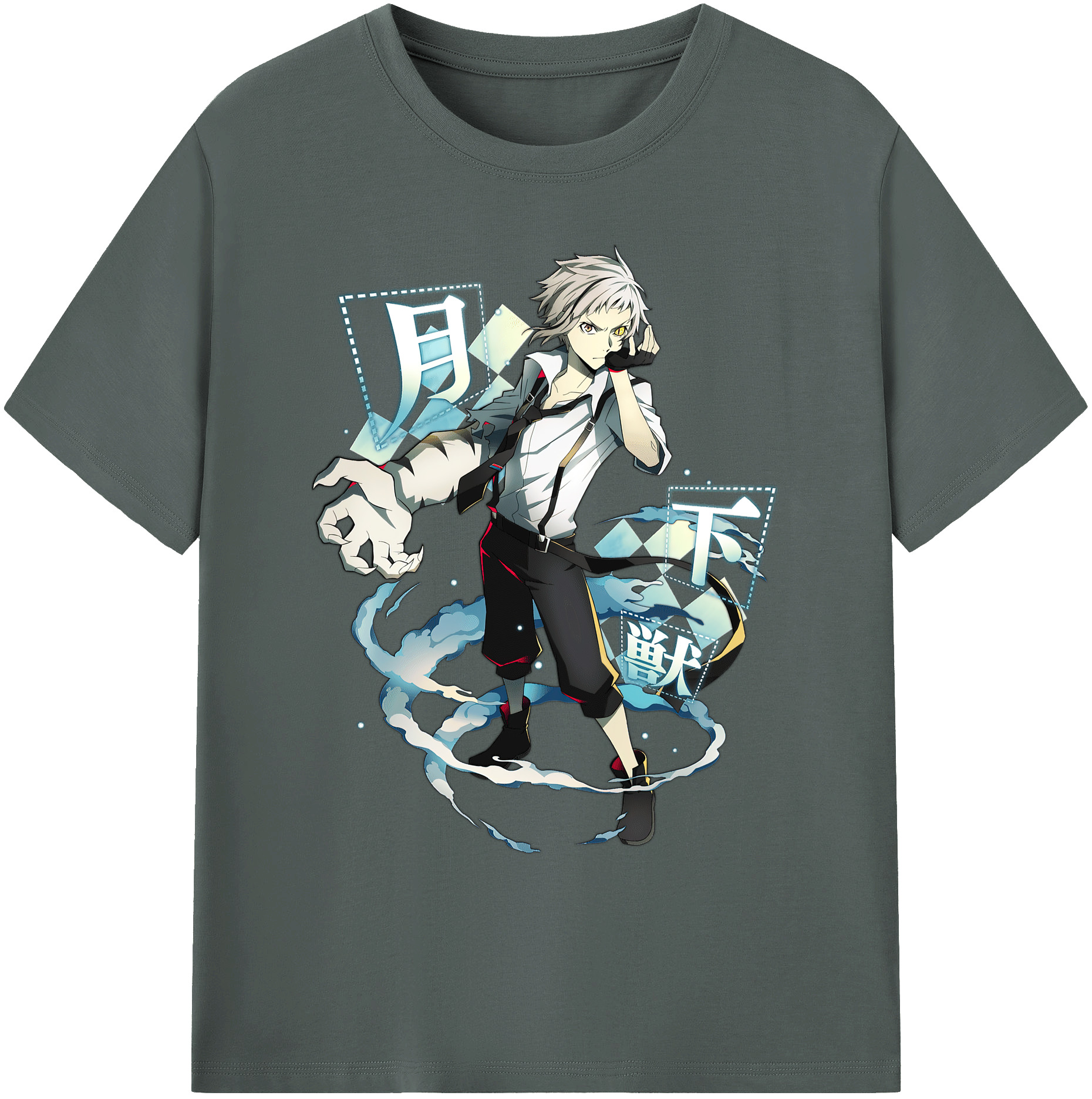 （画像用） 文豪ストレイドッグス Bungo Stray Dogs 綿100％ メンズ半袖Tシャツ｜肌触りやわらか＆通気性